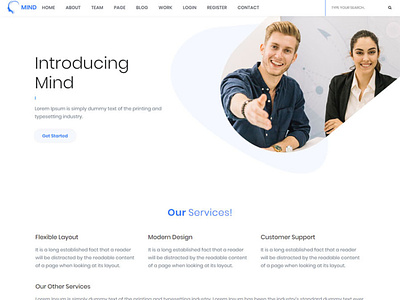 MIND Bootstrap 4 HTML Template bootstrap bootstrap 4 html template web design website