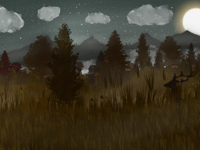 Red Dead Redemption 2 fan art animals artwork gaming inspiration inspire moon nature night peace photoshop rdr2 red dead redemption 2