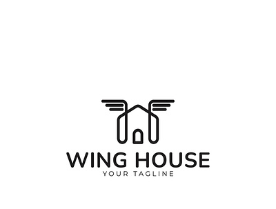 Wing House Logo animation app branding de design graphic design illustration logo motion graphics