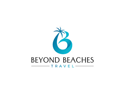 Beyond Beaches Travel Logo branding design graphic design illustration logo vector
