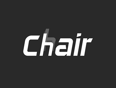 Chair wordmark chair design graphic design icon illustration illustrator logo logo design logo designer minimal photoshop wordmark