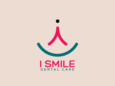 I smile dental care logo design