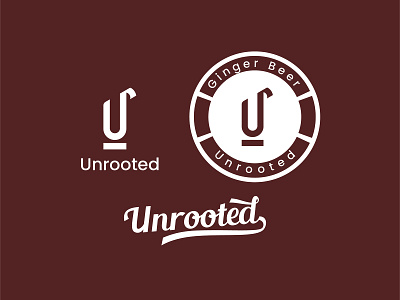 Unrooted beer Co. Logo brand brand itentity branding design graphic design icon illustration illustrator logo logo design logo desinger logodesigner minimal