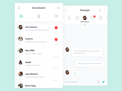 Conversation App. by Mandeep Kundu on Dribbble