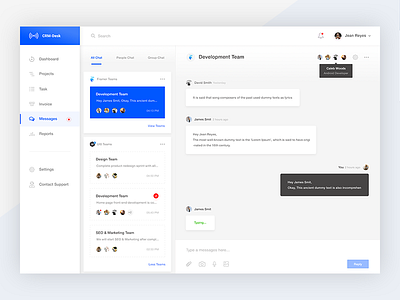 Messages View by Mandeep Kundu on Dribbble