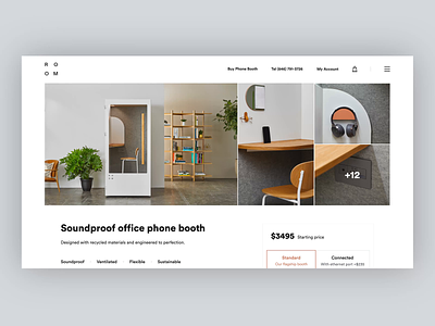 Room - Product Details Page colors design experience explore homepage interface lander landing page layout style ui uidesign visual web webdesign website