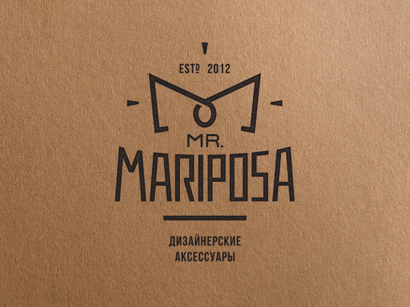 mr. Mariposa design logo logotype paper sharp sketch