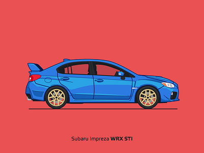 Subaru Impreza WRX STI artwork illustration impreza subaru vector