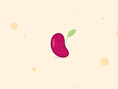 Bean bean character food illustration tiny vector