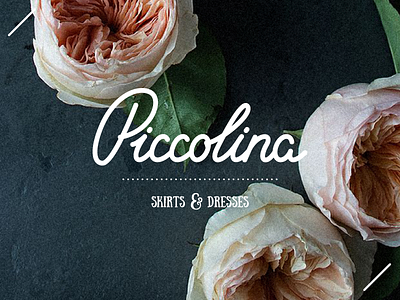 Piccolina Logo — Skirts and Dresses brand design dresses flowers lettering logo skirts woman