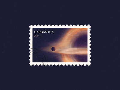 Gargantua stamp blackhole gargantua illustration interstellar post stamp