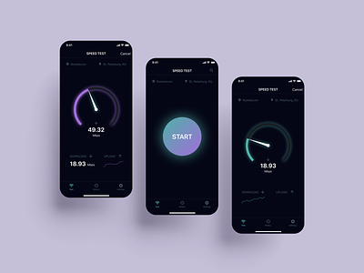 Speed test app app app design application figma speedtest speedtestapp ui uiux