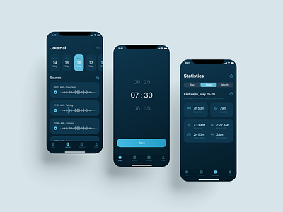 Sleep control app app app design application design figma sleepapp uiux