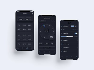 Speedometer App app app design application design figma speed speedometer uiux