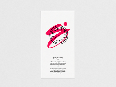 Spunkyrella | Correspondance Card card hot pink sub logo