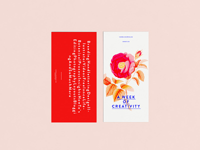 CCC Cards blue botanical bright minimal nude pink red