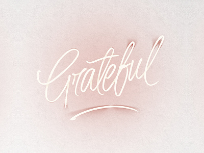 Grateful blush brush delicate grateful hand lettering paper pastel pink word