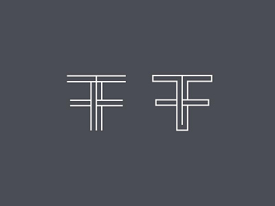 FF ff lines logo mark monogram