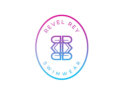 Revel Rey gradient icon monogram rr swim
