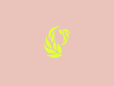 Pure Ineke | Monogram feather leaf monogram neon p vegan