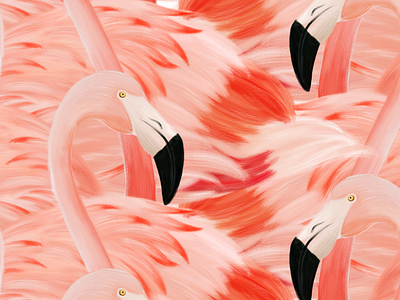 Flamingo Pattern feathers flamingo illustration pattern pink red