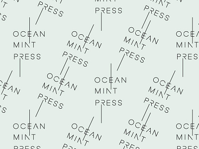 Ocean Mint Press Pattern abstract lines logo mark minimal mint pattern word