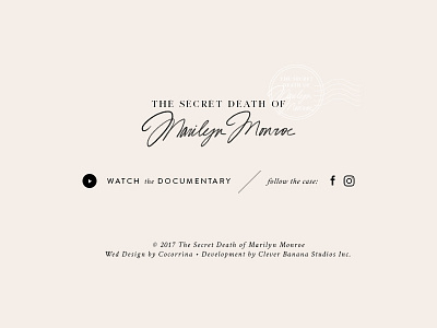 SCD of Marilyn Monroe | Website Design | Footer design elegant footer marilyn monroe typography website