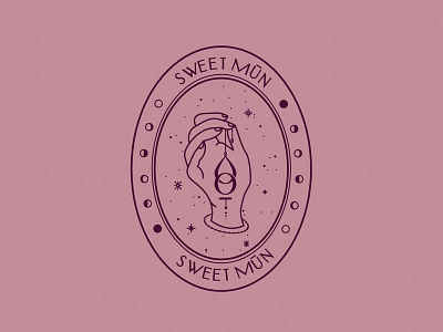 Sweet Mun logo hand logo monogram moon stars