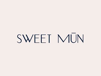 Sweet Mun custom moon sweet word mark