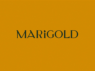 Marigold Custom Wordmark custom font marigold wordmark yellow