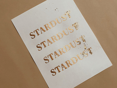 Stardust dust font golden star