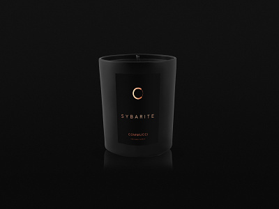 Candle Design black c candle circle copper design sticker