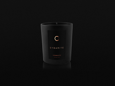 Candle Design black c candle circle copper design sticker
