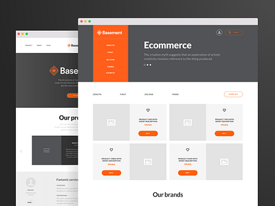 Free Sample - Basement Wireframe Kit: Corporate & Ecommerce