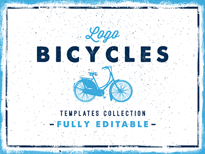 Bicycles Logo Collection bicycle bike emblem label logo texture vector