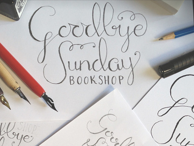 Goodbye Sunday calligraphy hand hand lettering lettering script