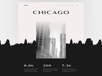 DailyUI#045 - Info Card 045 card challenge chicago city dailyui dark design info info card journey minimalistic town ui ux