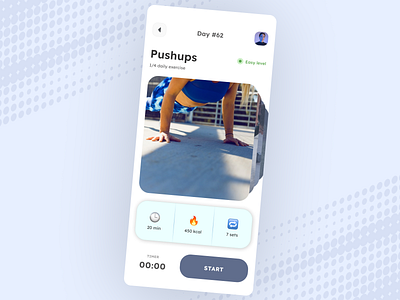 DailyUI#062 - Workout of the Day 062 app challenge dailyui design light mobile ui ux workout workout of the day