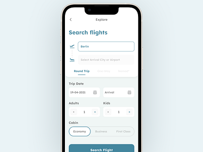 DailyUI#068 - Flight Search 068 app challenge dailyui design flight flight search light mobile search searching ui ux