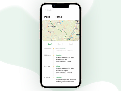 DailyUI#079 - Itinerary 079 app challenge dailyui design illustration itinerary light map mobile route ui ux