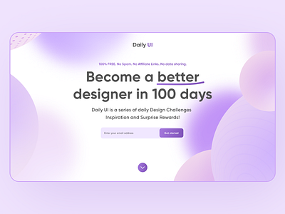 DailyUI#100 - Redesign Daily UI Landing Page
