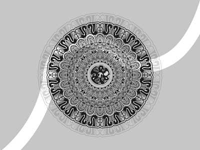 Black and White Mandala Art arabic branding circle decorative design graphic design illustration indian mandala mandala art mandala design motif