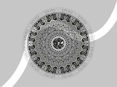 Black and White Mandala Art