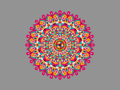 Colorful Decorative Mandala Background