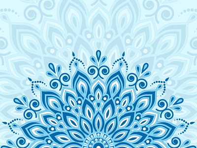 Blue mandala art