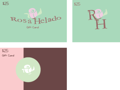 Rosa Heldao Gift card final branding design illustration logo