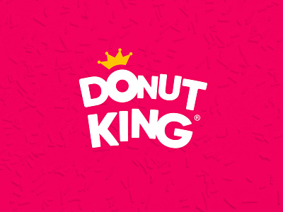 Donut King logo design branding clean digital flat food graphic graphicdesign illustration johann da costa johanndacosta logo minimal minimalist red restaurant simple vector web webdesign yellow