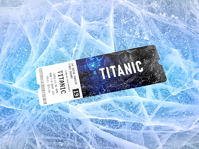 Titanic Remake "Iceberg" movie ticket blue branding cinema fanart ice johann da costa johanndacosta movie movie poster print ticket titanic