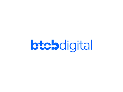 Btobdigital logo blue branding btob business clean corporate design flat johanndacosta logo minimal minimalist professional vector web