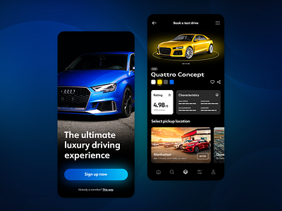 Car rental app android app application automotive booking car graphic design iphone mobile mobile app phone rent rent a car rental ui ux vehicle